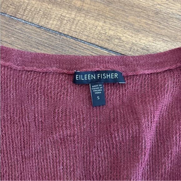 Eileen Fisher Merino Wool Short Sleeved Sweater Rust Color Size Small - Picture 9 of 14